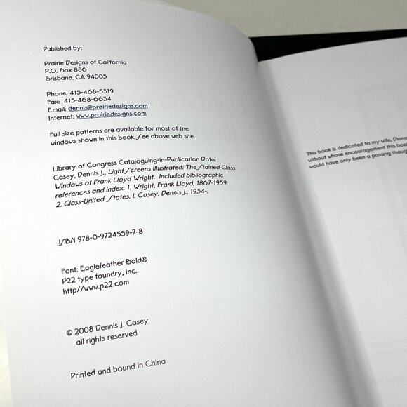 Light Screens Illustrated: Stained Glass Windows Frank Lloyd Wright Dennis Casey - Picture 4 of 11